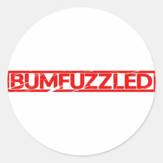 Bumfuzzaninestempel Ronde Sticker (Voorkant)