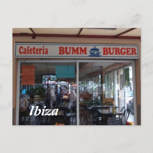 Bumm Burger Ibiza Briefkaart (Voorkant)