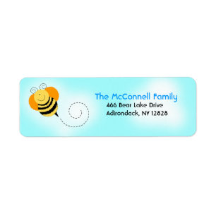 Bummerbare bijen PRINTABLE ADRESETIKETTEN Etiket