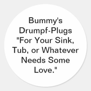 Bummy's Drumpf-Plugs Hankamer Artjunkhaus Comic Ronde Sticker
