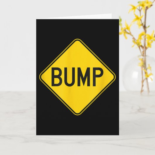Bump Ahead Mother To Be Cute New Moms Women  Kaart (Gele Bloem)