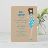 Bump Baby Boy Shower Invitations Kaart (Staand voorkant)