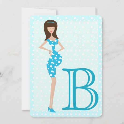 Bump Baby Boy Shower Invitations Kaart (Achterkant)