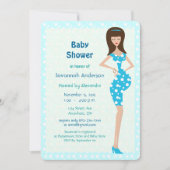 Bump Baby Boy Shower Invitations Kaart (Voorkant)