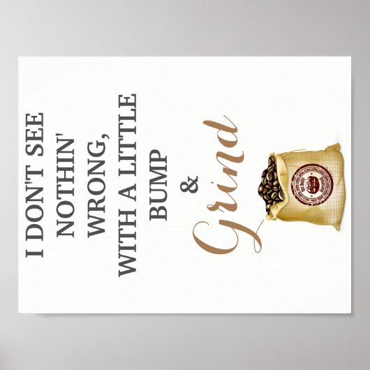 Bump en Grind Kitchen Pun Wall Art Poster (Voorkant)