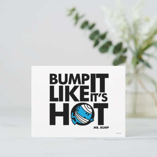 Bump het alsof het hete versie 1 is briefkaart (Staand voorkant)