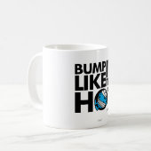 Bump het alsof het hete versie 1 is koffiemok (Voorkant links)