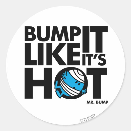 Bump het alsof het hete versie 1 is ronde sticker (Voorkant)