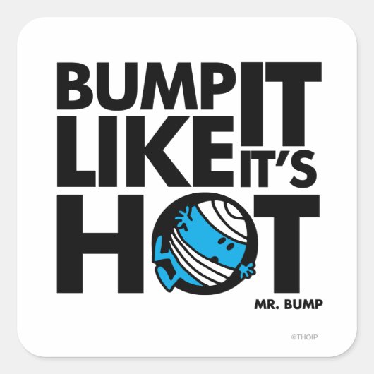 Bump het alsof het hete versie 1 is vierkante sticker (Voorkant)