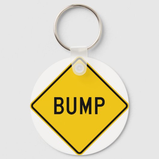 Bump Highway Sign (Word) Sleutelhanger (Voorkant)