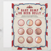 Bump of beer Belly [Circus Theme] baby Briefhoofd (Voorkant / Achterkant)