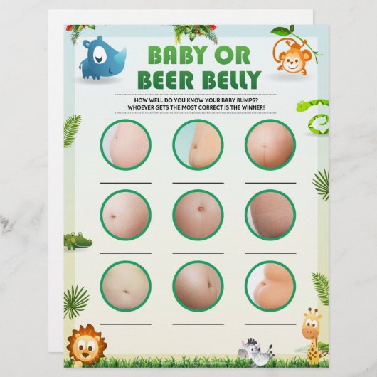 Bump of beer Belly [dierthema] Briefhoofd (Voorkant / Achterkant)