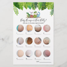 Bump of Beer Belly Dinosaur Baby shower Game