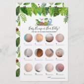 Bump of Beer Belly Dinosaur Baby shower Game (Voorkant / Achterkant)