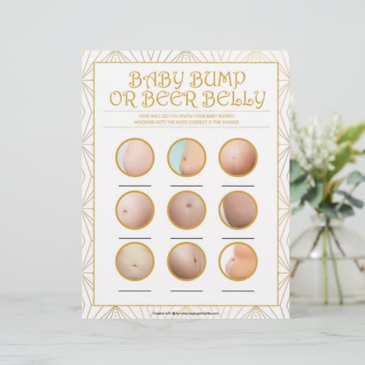 Bump of beer Belly [Goudlijnen] Briefhoofd (Staand voorkant)