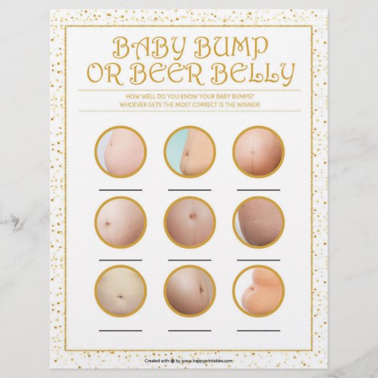 Bump of beer Belly [Gulden Sparkles] Briefhoofd (Voorkant)