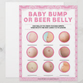 Bump of beer Belly [Luxury Lace [Roze]] Briefhoofd (Voorkant / Achterkant)