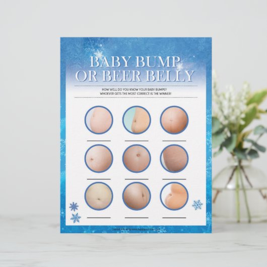 Bump of beer Belly [Sneeuwblauw] Briefhoofd (Staand voorkant)