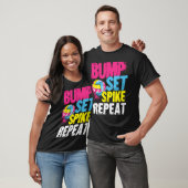 Bump Set Spike Herhaal T-shirt (Unisex)