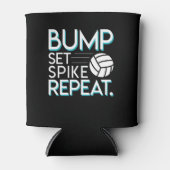Bump Set Spike Herhaal Volleybal Liefhebber Gifts Blikjeskoeler (Voorkant)