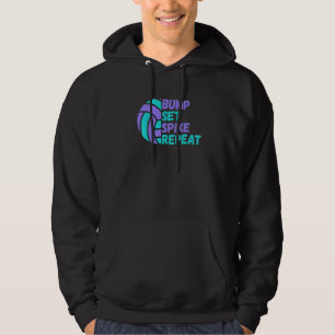Bump Set Spike Herhaal Volleyball Player's ventila Hoodie