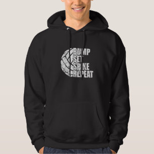 Bump Set Spike Herhaling Ball Sport Game Volleybal Hoodie
