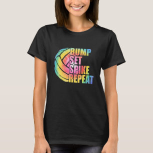 Bump Set Spike Herhaling Ball Sport Game Volleybal T-shirt