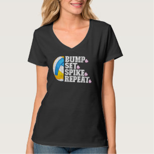 Bump Set Spike Herhaling Volleyball Graphic Player T-shirt