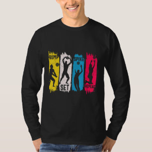 Bump Set Spike Herhaling Volleyball T-shirt