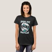 Bump Set Spike Herhaling Volleyball T-shirt (Voorkant volledig)