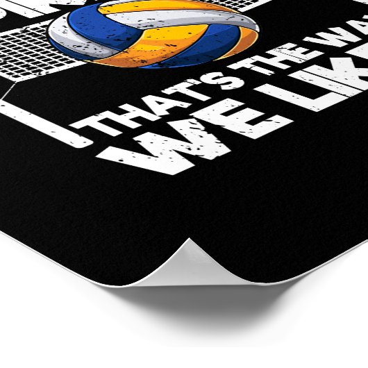 Bump Set Spike it Funny Volleyball Player Poster (Hoek)