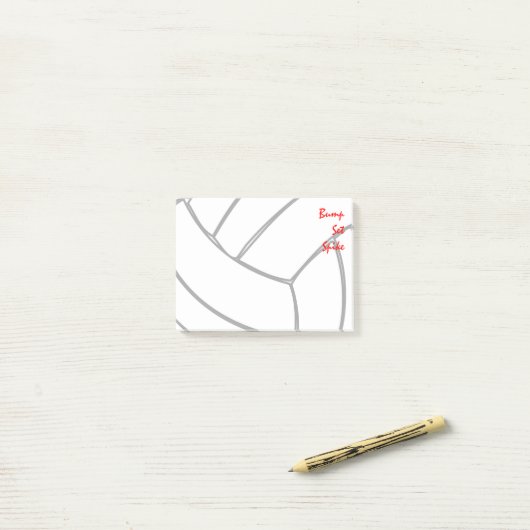 Bump Set Spike Player Volleyball Cells Post-it® Notes (Op bureau)