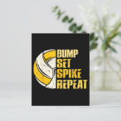 Bump Set Spike Repat Volleyball Funny (Staand voorkant)