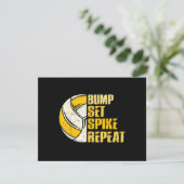 Bump Set Spike Repat Volleyball Funny (Staand voorkant)