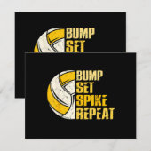 Bump Set Spike Repat Volleyball Funny (Voorkant / Achterkant)