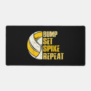 Bump Set Spike Repat Volleyball Funny Bureaumat