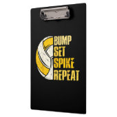 Bump Set Spike Repat Volleyball Funny Klembord (Links)