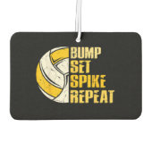 Bump Set Spike Repat Volleyball Funny Luchtverfrisser (Achterkant)