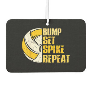 Bump Set Spike Repat Volleyball Funny Luchtverfrisser