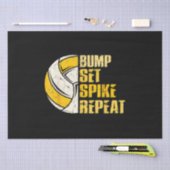 Bump Set Spike Repat Volleyball Funny Tissuepapier (Craft)
