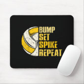 Bump Set Spike Repeat Volleyball Fun Muismat (Met muis)