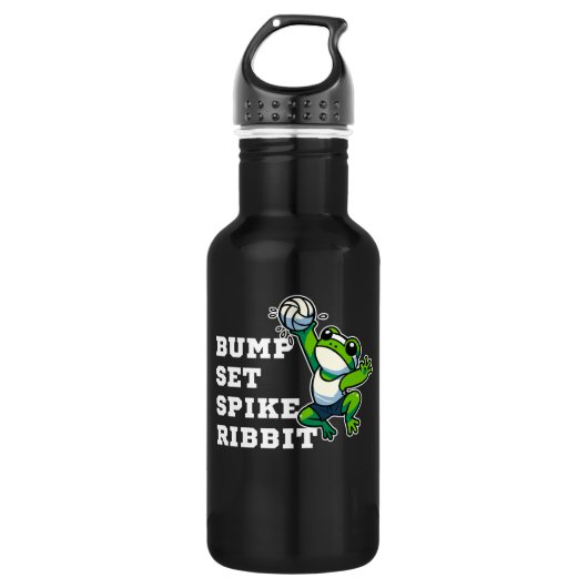 Bump, Set, Spike, Ribbit Waterfles (Voorkant)