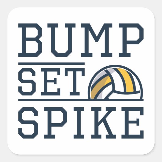 Bump Set Spike Vierkante Sticker (Voorkant)