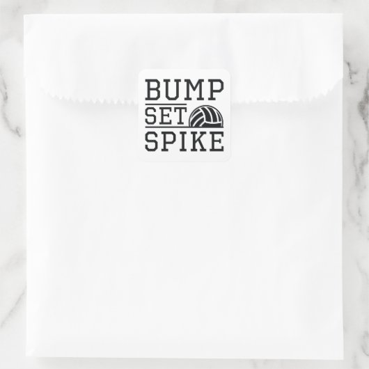 Bump Set Spike Vierkante Sticker (Tas)