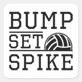 Bump Set Spike Vierkante Sticker (Voorkant)
