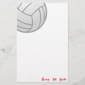 Bump Set Spike Volleyball Briefpapier (Voorkant)