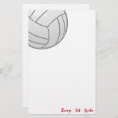 Bump Set Spike Volleyball Briefpapier (Voorkant / Achterkant)