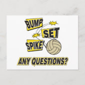 Bump Set Spike Volleyball Gift Briefkaart (Voorkant)