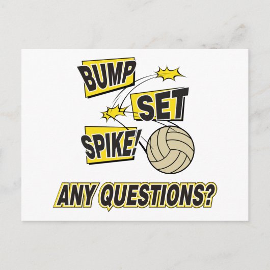 Bump Set Spike Volleyball Gift Briefkaart (Voorkant)