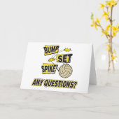 Bump Set Spike Volleyball Gift Kaart (Gele Bloem)